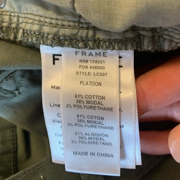 FRAME Denim Le Cutoff Raw Hem Platoon Shorts - Picture 9 of 11